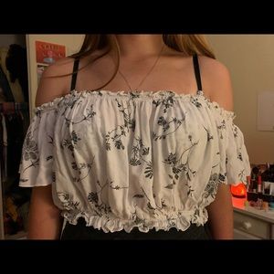 Cropped off the shoulder blouse